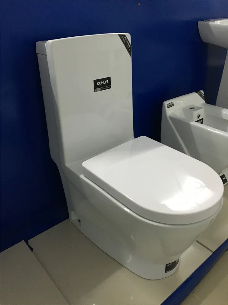 Floor Mounted WC Luxury Ceramic Green Black Colored Siphonic One Piece Toilet For Bathroom