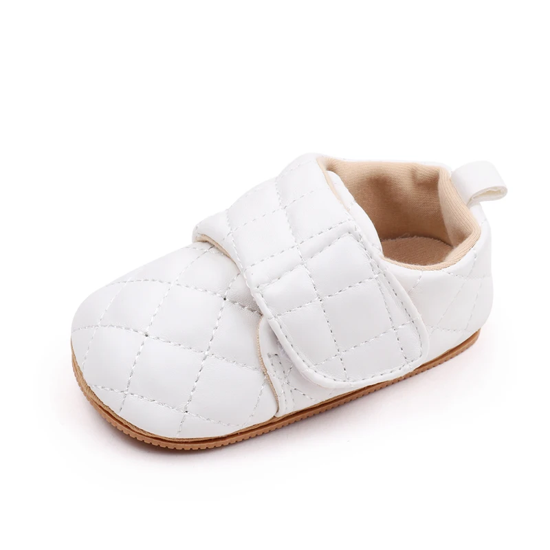 Spring and Autumn Solid Color Diamond Lattice Soft Sole Non-slip Baby Walking Shoes for Girls supplier