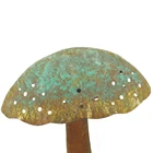 Hengfa Metal Art Outdoor Garden Decor Mushroom Rusty Antique Blue Agaric Decor