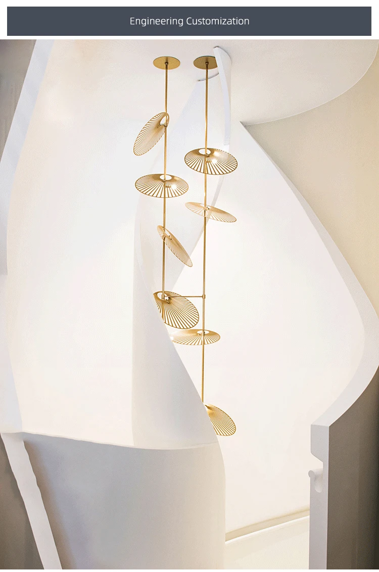 CPL-14 Unique Design Indoor Decoration Hotel Lobby Hall Villa Custom Led Chandelier supplier