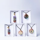 Stone Pendants Natural Spiritual Stone Quartz 7 Chakra Healing Orgone Crystal Pendulums Pendants With Box