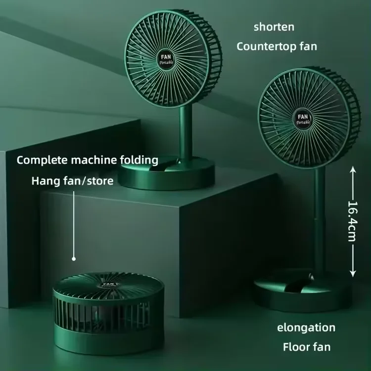 Folding Floor Standing Fan, USB, Portable - detail 12