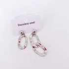Earrings XUYUE 2021 New Retro Style Matt 18k Gold-plated Stainless Steel Screw Twisted Smooth Big Earrings