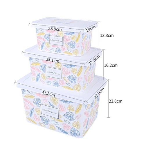 Wholesale home storage & organization IML storage box plastic 4.8L multi function storage container with flamingo pattern