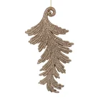 Glitter Plastic Glitter Ornament Plastic Leaf Glitter Ornament