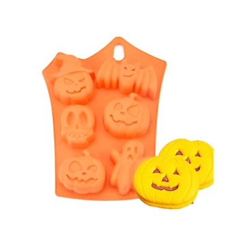 Food Grade Halloween Pumpkin Ghost Silicone Candy Cookie Chocolate Kitchen Baking molds animal shaped mold for ice cream