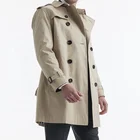 Coat Men Latest Design Men's Long Shoulder Epaulettes Trench Coat Winter Removable Woolen Gilet Men Coat
