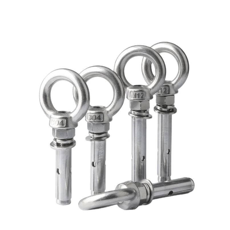 Size : M8x70mm XIONGHAIZI 2 Pcs M8 Lift Eye Ring Nut Expansion Bolt Screw Marine Grade Stainless Steel 304 Concrete Anchor Sleeve Free Shpping