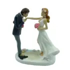 Beach Wedding Topper Polyresin Wedding Cake Topper Designs Romantic Couple Figurines On Beach
