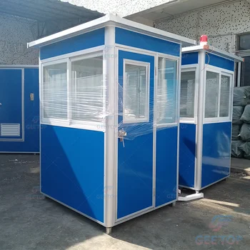 Safe Metal Shack Elegant Sentry Box Portable Temporary Kiosk Security Cabin Small Guard House Outdoor Modern Security Booth