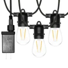 String Led Low Voltage 12V Outdoor String Lights 24ft Energy Saving Waterproof LED Bulbs UL