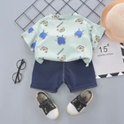 Boy New Baby Children's Clothing Baby Boy Summer Suit 20201 Summer Short-sleeved Two-piece Pant