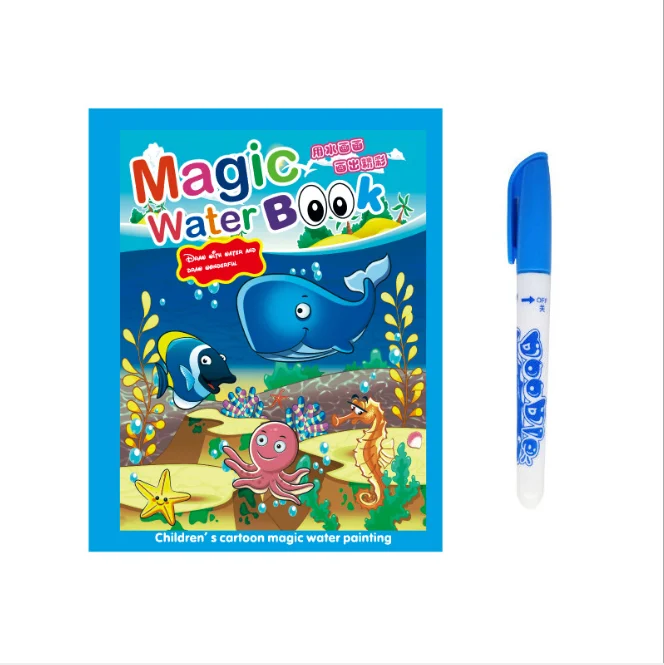 Montessori Toy Reusable Coloring Book Magic Water Drawing Book Kid Birthday Gift 