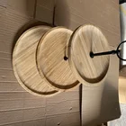 Hot Sale 3 Tier Bamboo Cup Cake Bread Display Stand With Handle