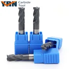 Carbide End Mills Factory Direct Sale AlTiN-coated Long Shank 35 Helix 4 Flute Square End Mills