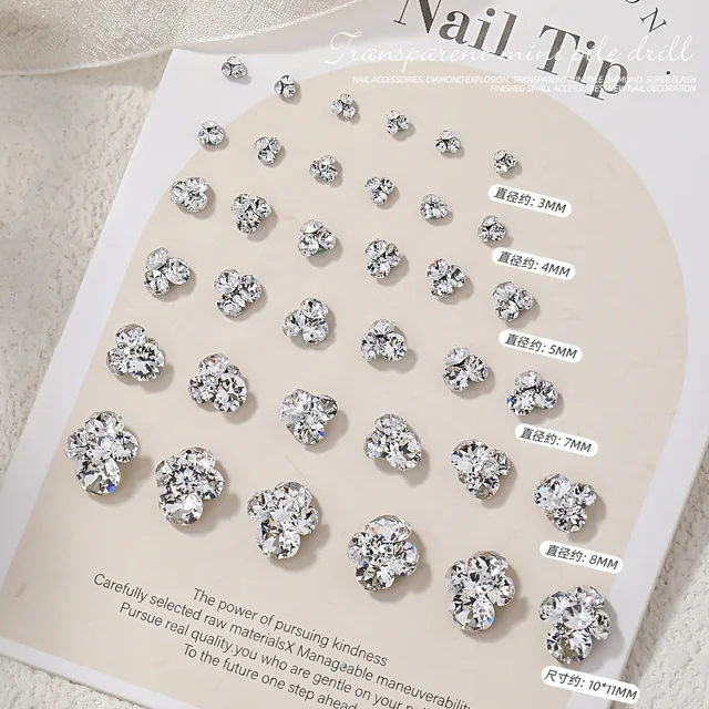 0635 Wholesale nail accessories Love rhinestone acrylic glass rhinestone nail decoration