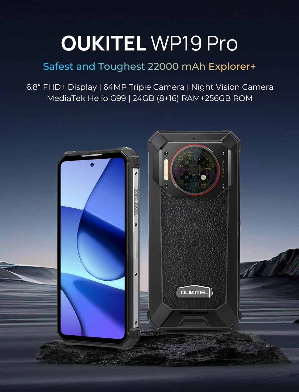 Oukitel Wp Pro Rugged Phone Mah Gb Gb Smartphone Night