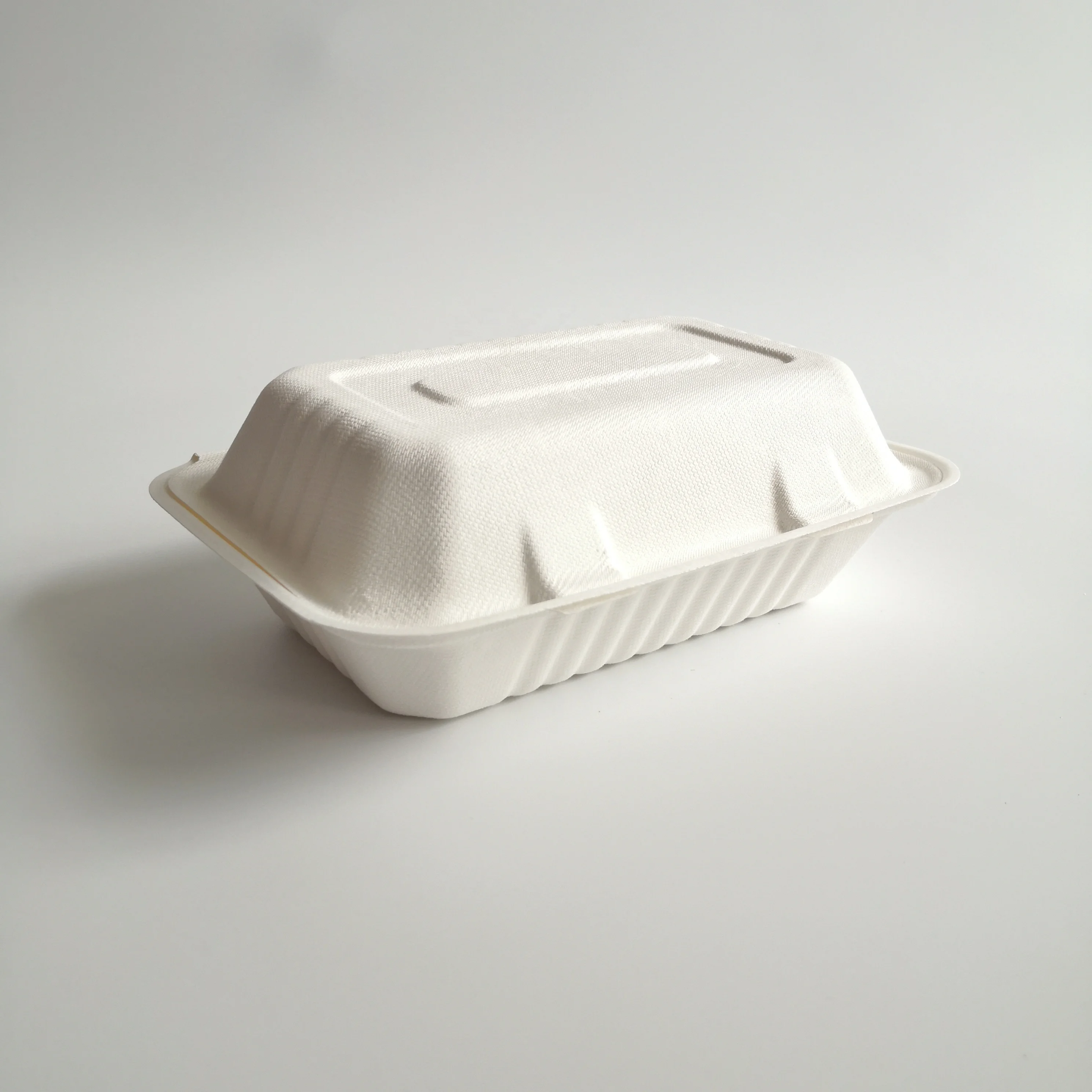 # 9" Bagasse Clamshell Meal box Biodegradable Sugarcane Food Containers BIO006