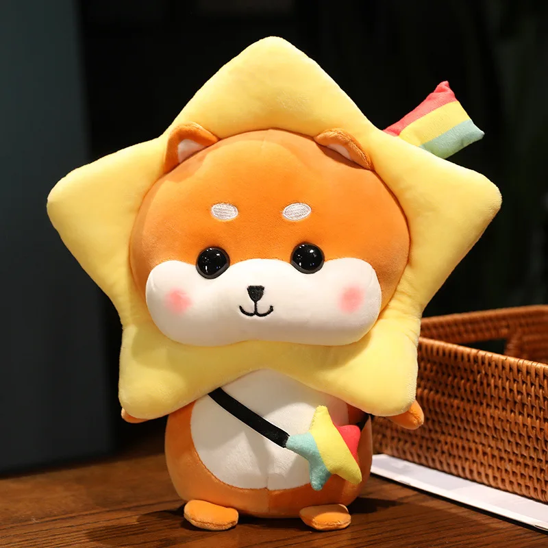 New Design Kawaii Soft Transfer Change Huskie Dog Stuffed Doll Lovely Decorations Children's Gifrs Plush Toys for Boys Girls