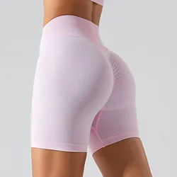 2023 High Waist Workout Yoga Leggings Seamless Fitness Butt Lifting Biker Pants Scrunch Butt Sports Gym Shorts Women