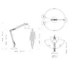 Lamp Modern Giant Mega Jj Big Swing Arm Floor Lamp For Hotel Apartment Hospitality Office Fun Sapce Floor Lamp