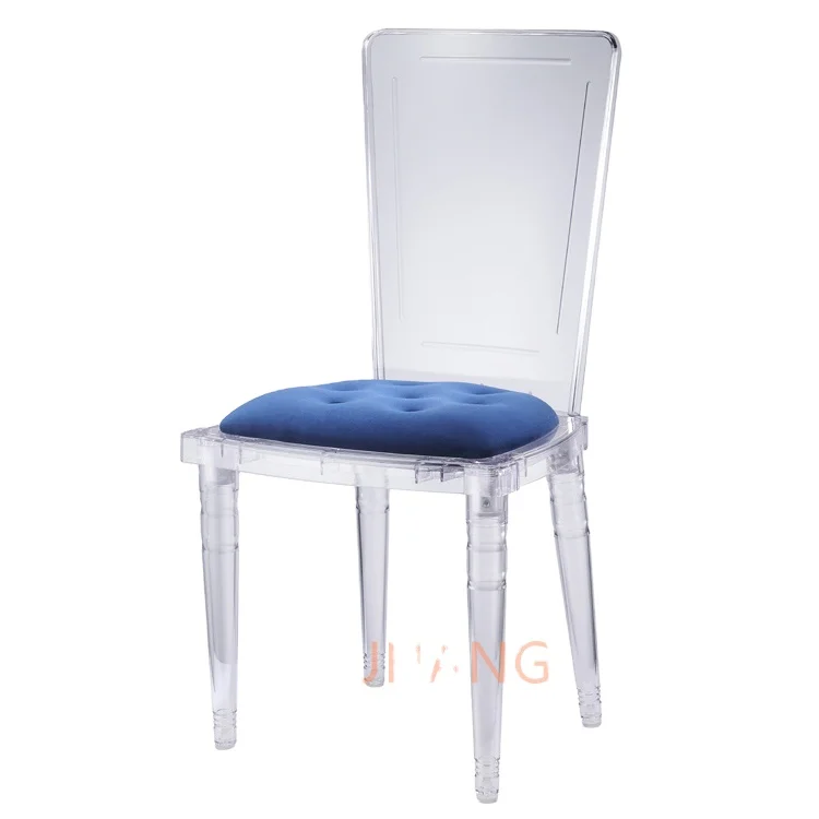 clear acrylic chair with cushion