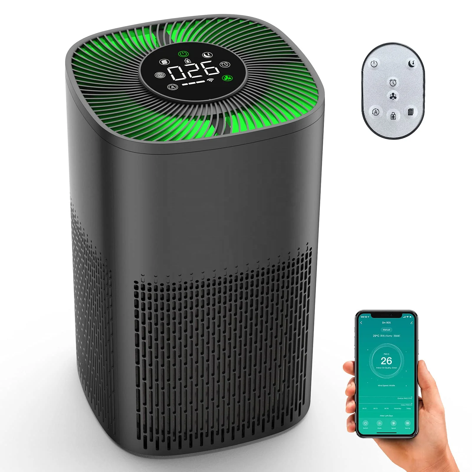 Low Noise Portable Air Purifiers Baby Use White Noise Air Purifier