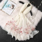 Shawl New Model Fashion Custom Design Scarfs For Women Stylish Muslim Scarf Embroidery Shawl Viscose Cotton