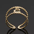 Snake Rings Latest Design Gold Plated Textured Adjustable Snake Rings
