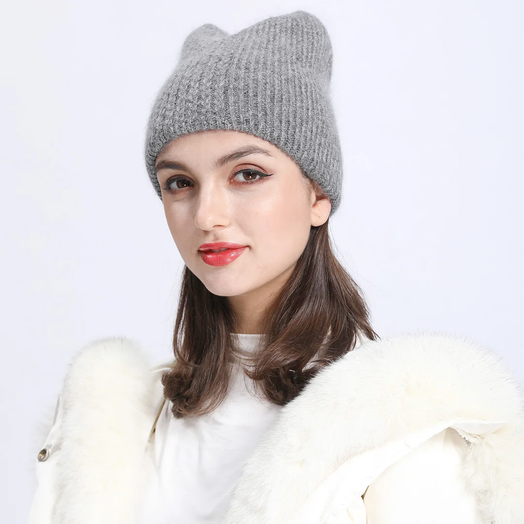 fur ball beanie hat