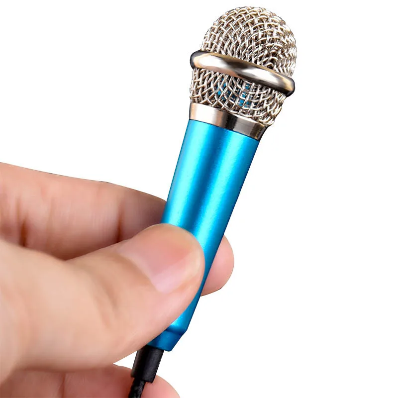 Black and rose gold Mini Portable Vocal-Instrument Microphone for Voice Recording Chatting and Singing on Apple Phone Android 