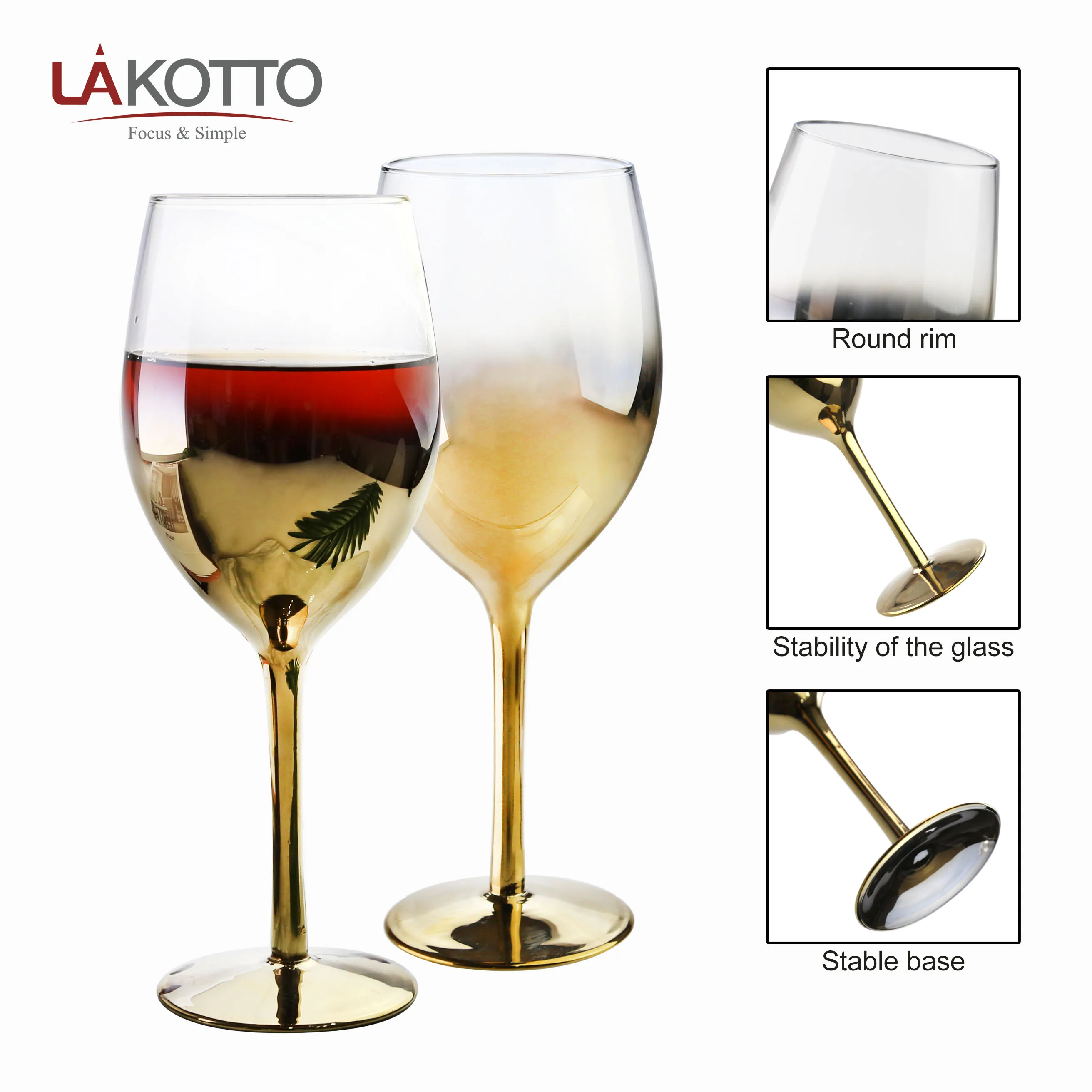 high quality clear  coffee 600ml glass goblet soda-lime glass champagne glass goblet