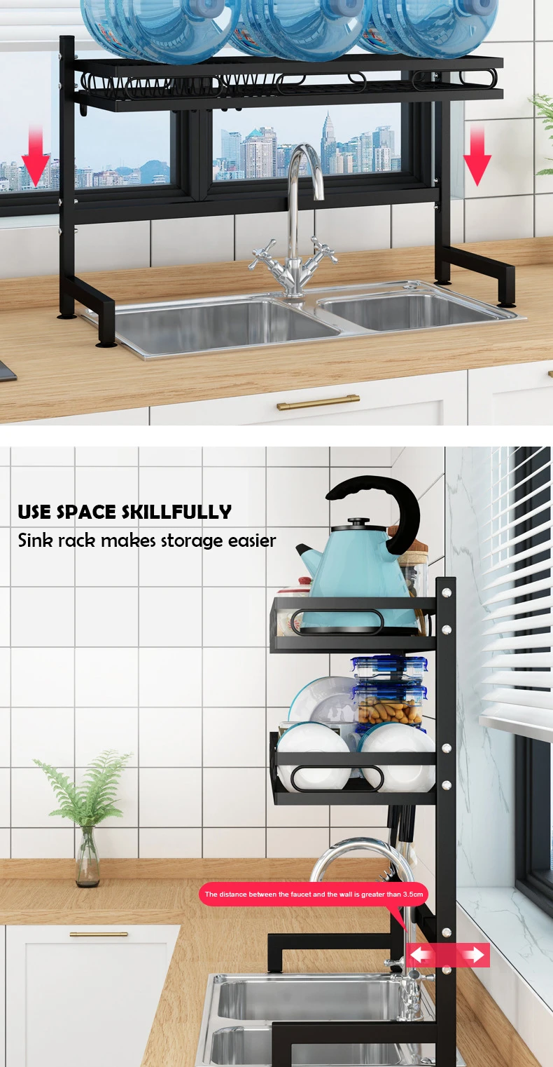 ZOVA PREMIUM STAINLESS Steel Dish Drying Rack with Swivel Spout, Dish  Drainer Ut $67.47 - PicClick