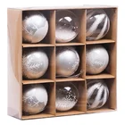 Ornaments EG 6CM White Silver Clear Plastic Tree Decor Hanging Christmas Ball Ornaments Wholesale