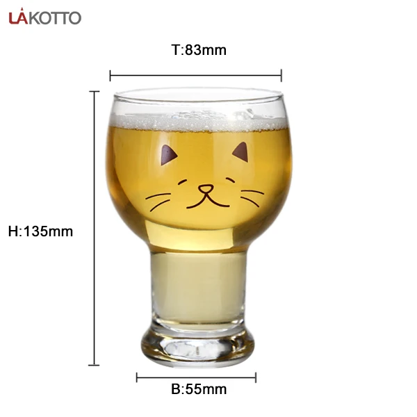 430ML Customized Cute Design Promotion Clear Glass Bar Tumblers Cocktail Mixing Glass For Gift