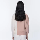 Factory Custom Cashmere Garment Matching Color Double Collar 100% Cashmere Sweater With Pocket