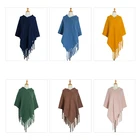 Ladies Cape Manufacturers Direct Pure Color Thick Winter Wrap Ladies Warm Women Winter Cape Shawl