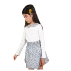 Children Wholesale Custom Children Clothes Full Sleeves Girls Dresses Printing With Petal Collar