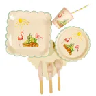Party Wholesale Pattern Printing Ice Cream Birthday Disposable Party Tableware Set
