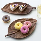 Wood Tray Food Original Handmade Leaves Creative Walnut Wood Tea Tray Restaurant Tray Wood Plates For Food