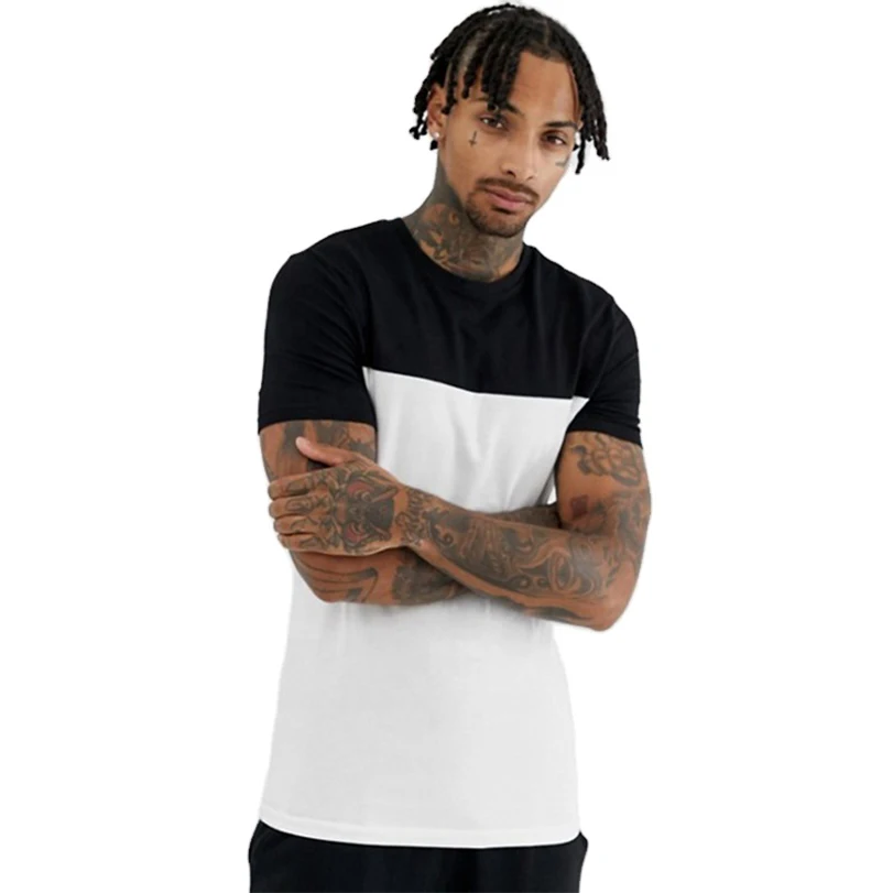 2022 Custom 95% Cotton 5% Elastane Fit T Shirt With Contrast Yoke In White - Buy Mens Casual T Shirts,Mens White Design T Shirts,Mens Casual Cotton T Shirts Product on