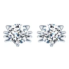 Cubic Sterling Cubic Zirconia Earrings 925 Sterling Silver Cute Cat Earring