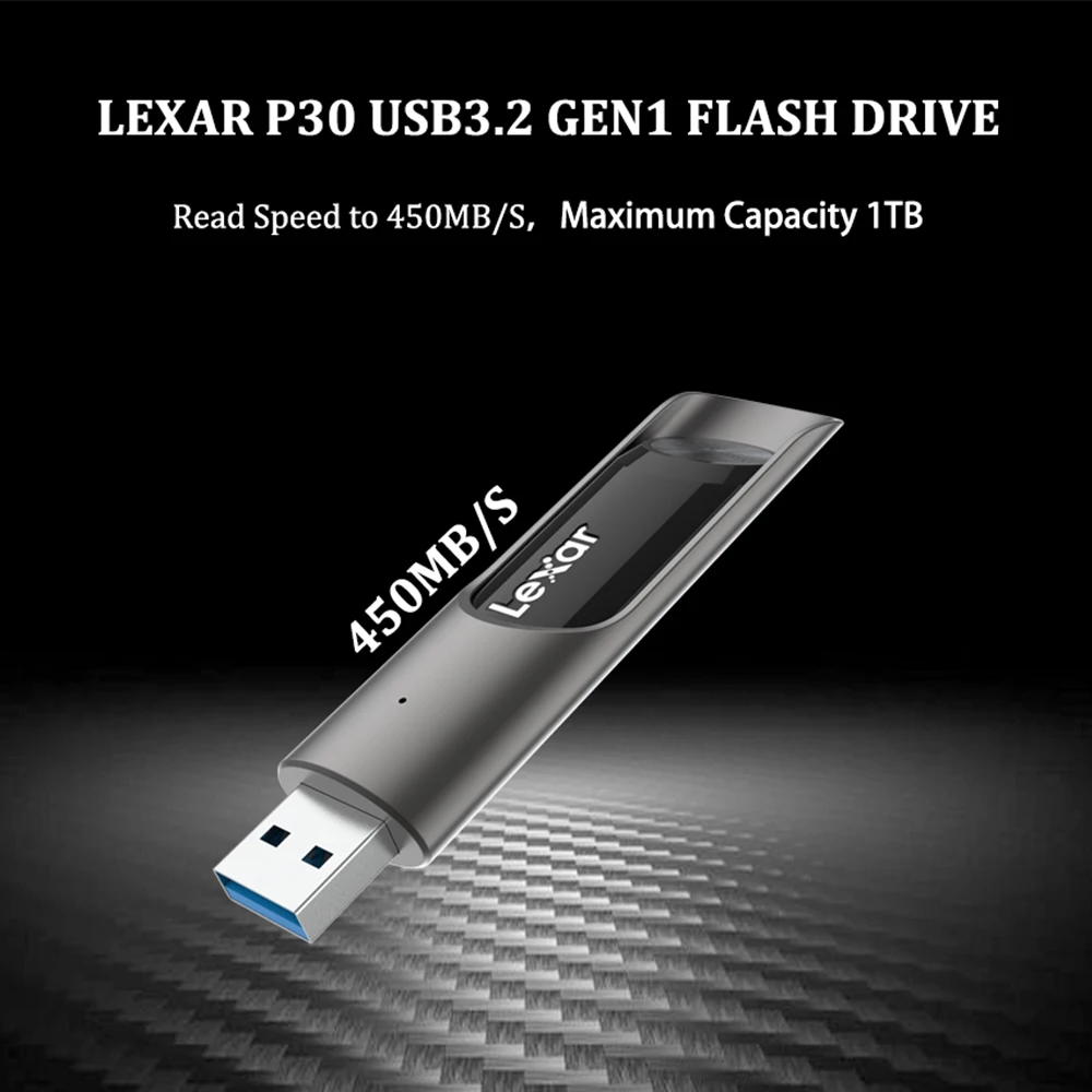 Memoria USB Stick Lexar Original JumpDrive P30 Metal Alta velocidad USB 3.2 Gen 1 Max 450MB/s 128GB 256GB 512GB 1TB 9 Ha9e6d6e12d254d959c7b193f6734c921O