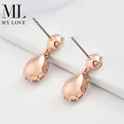 Crystal Earrings High Quality Austria Crystal Rhinestone Earrings Vintage Rose Tear Drop Dangle Stud Earrings For Wedding