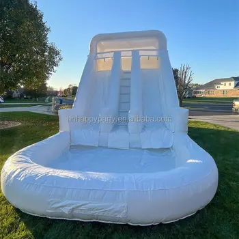 23 ft inflatable white water double slide bounce house with water pool for the whole summer