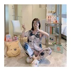 Sleepwear SleepLounge Women's Spring And Summer Sleepwear Milk Silk Pajama Set Women Pajamas Sleepwear