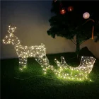 Holiday 160L Single Reindeer Pull Car Lights Christmas Outdoor Decoration Lights Holiday Lighting