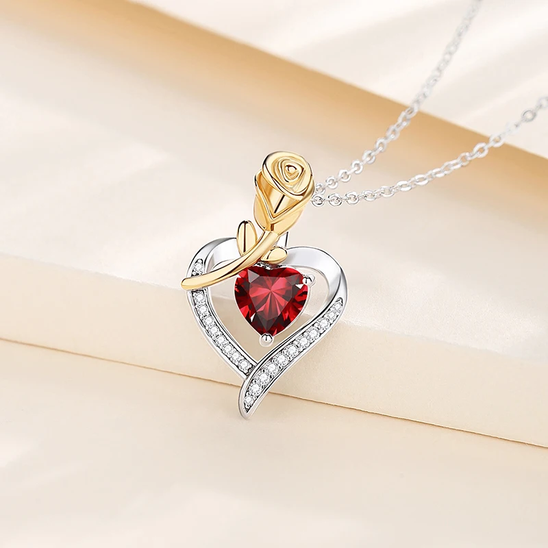 CDE YP1661 Mothers day Jewelry Necklace Heart 925 Silver Necklace With Pearl Joyas De Plata Rhodium Plated Heart Mom Necklace