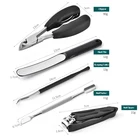 Cuticle Nipper 5 Pcs Manicure Pedicure Kit Cuticle Nipper Toe Care Tool Men Women Household