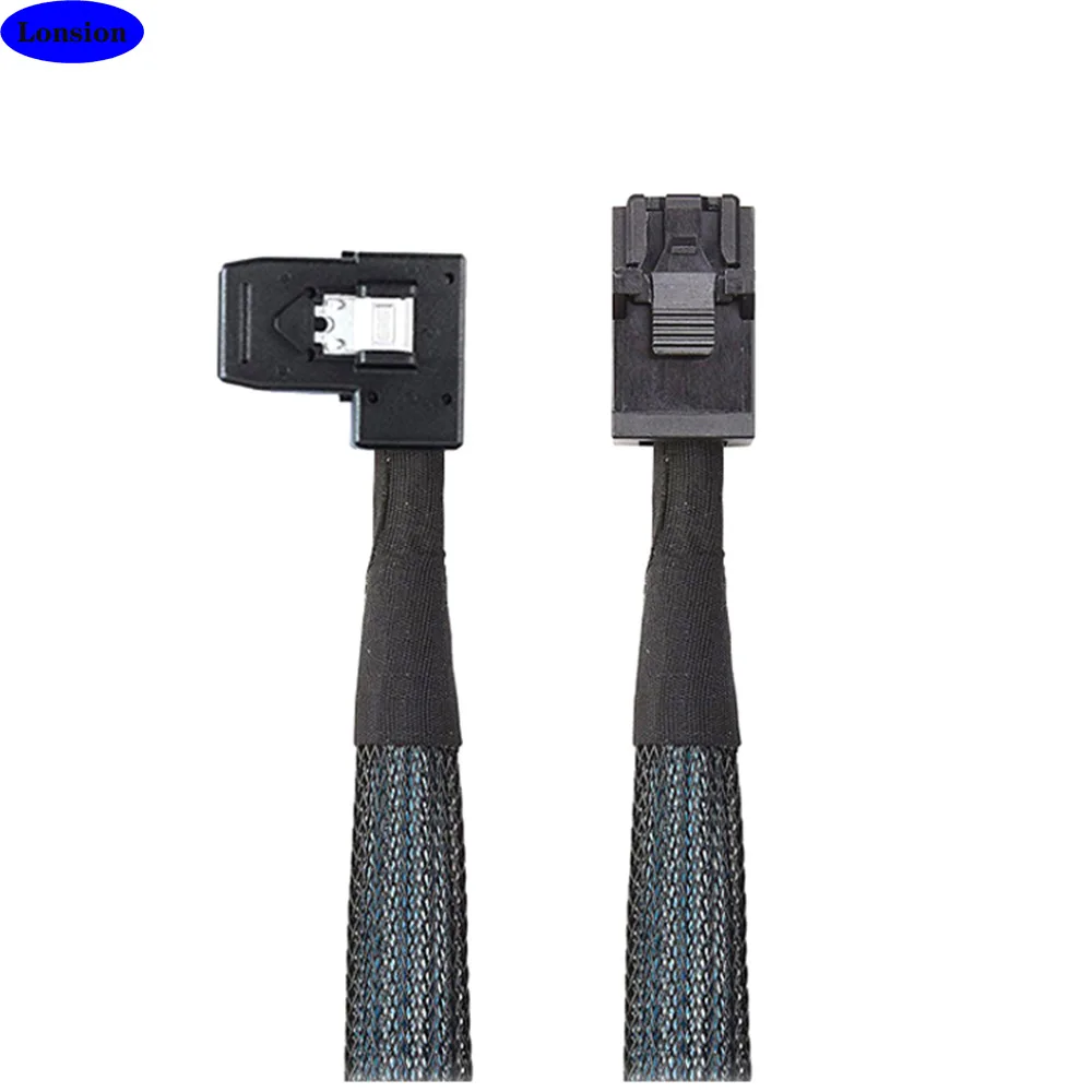 Mini Sas Hd Sff 8643 4i To Sas Sff 8087 Left Bend Server Connection mini-sas-hd-sff-8643-4i-to-sas-sff-8087-left-bend-server-connection